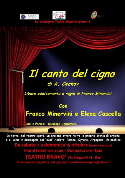 IL CANTO DEL CIGNO (Una notte a teatro) Regia di Franco Minervini