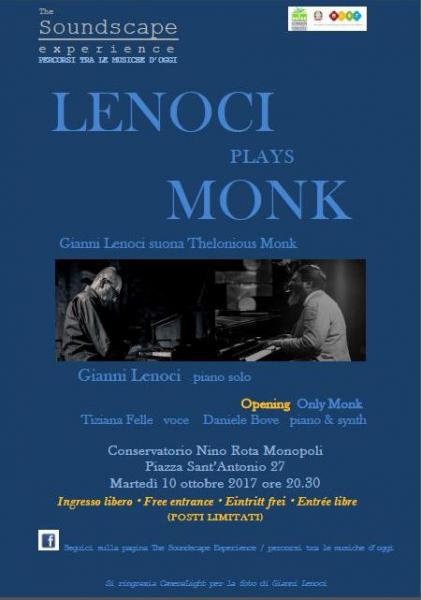 Lenoci Plays Monk / Gianni Lenoci suona Thelonious Monk