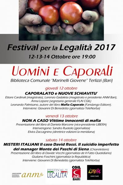 "Uomini e Caporali" VI Festival per la Legalità