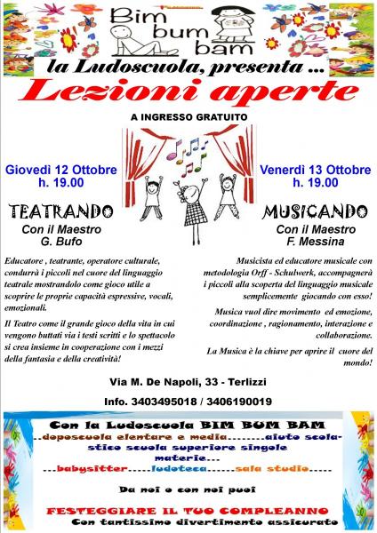 MUSICANDO (corso di propedeutica musicale) Lezione aperta e gratuita