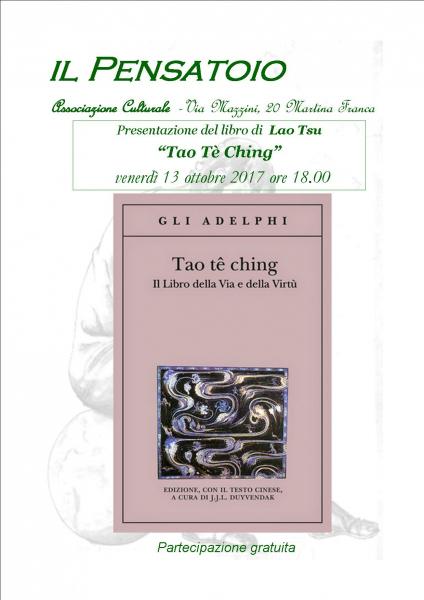 Presentazione del libro  “Tao Tè Ching”  di  Lao Tsu