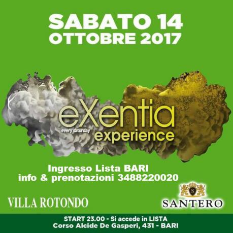 Sab 14 Ottobre - Villa Rotondo - Extentia - ingresso su Lista Bari