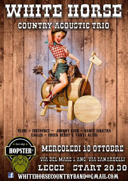 White Horse Country Trio live all'Hopster Beer Shop a Lecce