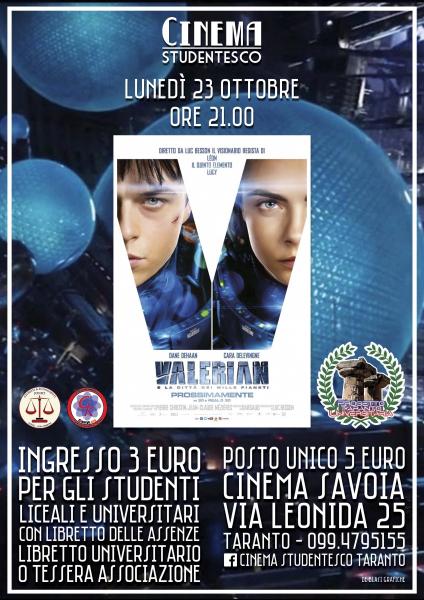 "Valerian" in rassegna al cinema Savoia