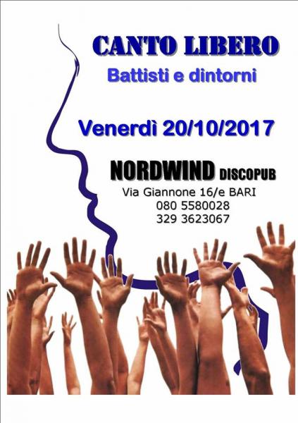 Canto Libero - Battisti e Dintorni in concerto al Nordwind discopub