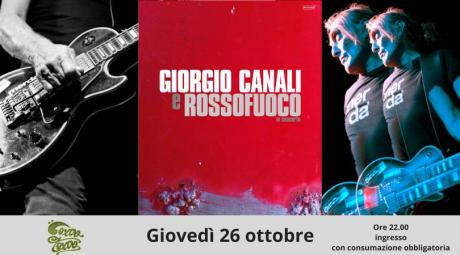 Giorgio Canali e Rossofuoco live al Corvo Torvo giovedì 26 ottobre