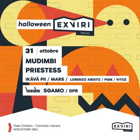 Halloween con Mudimbi, Priestess e altre zucche all'Exviri