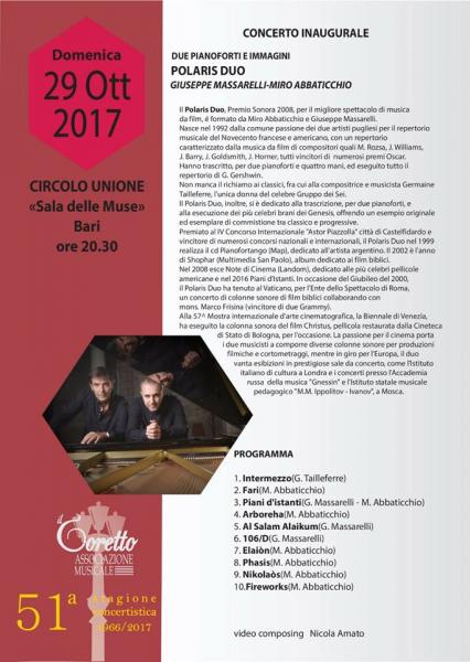 IL CORETTO   inaugurazione  stagione concertistica 2017/2018