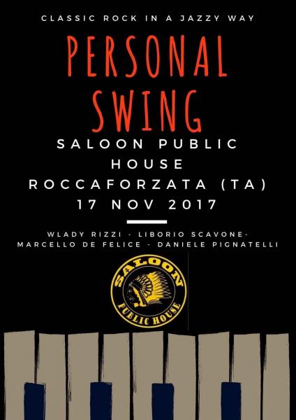 PERSONAL SWING - CLASSIC ROCK IN A JAZZY WAY at Saloon Public House