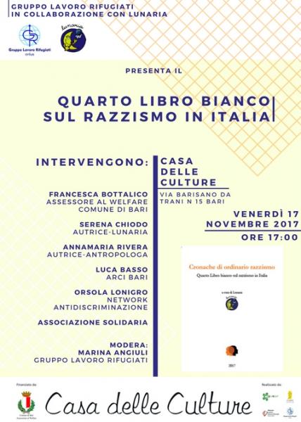 Presentazione del quarto libro sul razzismo in Italia