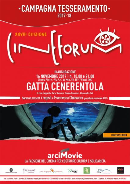 Il cast di Gatta Cenerentola al cineforum Arci Movie