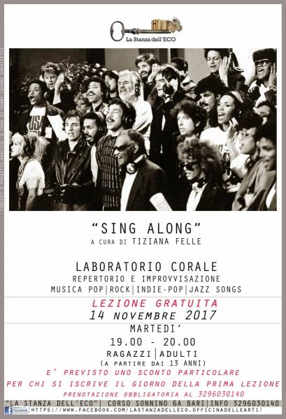 "SING ALONG" Laboratorio Corale incontro con Tiziana Felle
