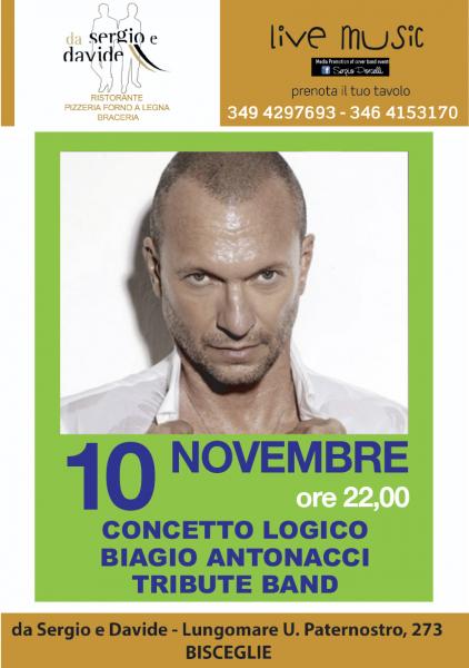 Concetto Logico tribute band Biagio Antonacci a Bisceglie