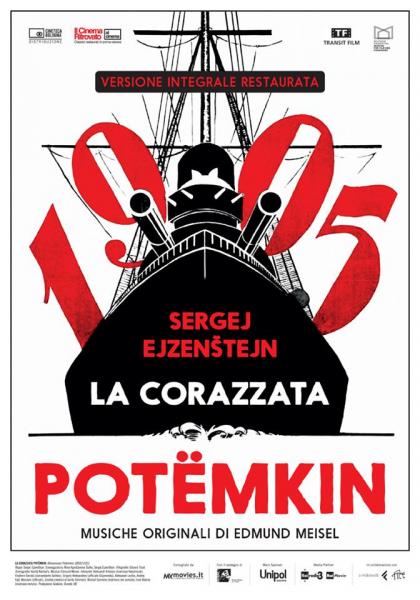 LA CORAZZATA POTËMKIN di SERGEJ M. EJZENŠTEJN in EDIZIONE INTEGRALE RESTAURATA CON MUSICHE ORIGINALI DI EDMUND MEISEL