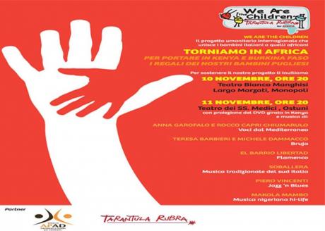 WE ARE THE CHILDREN: Concerto di beneficenza