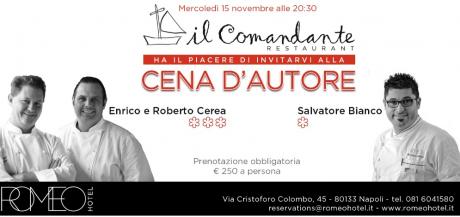 A cena con Salvatore Bianco e i Fratelli Cerea