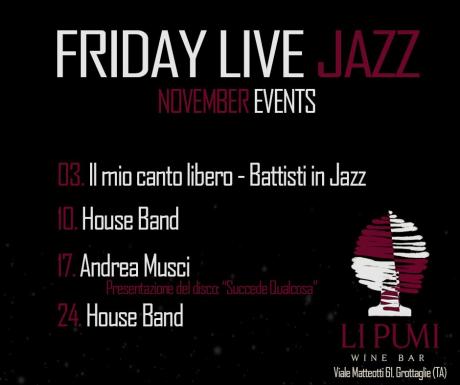Friday Live Jazz- Succede Qualcosa- Presentazione disco di Andrea Musci