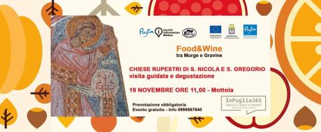 Chiese rupestri, visita guidata e degustazione