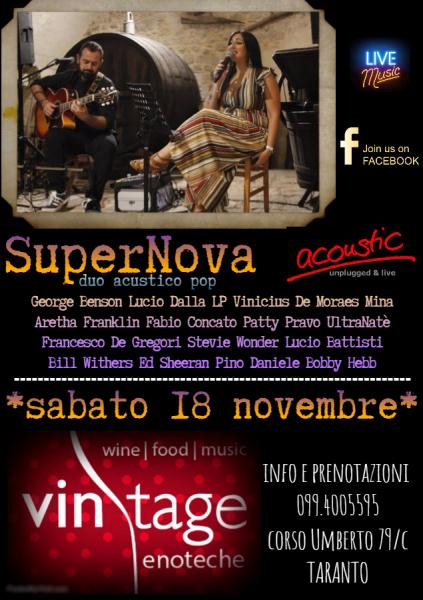 SuperNova duo acustico live Vintage Enoteche