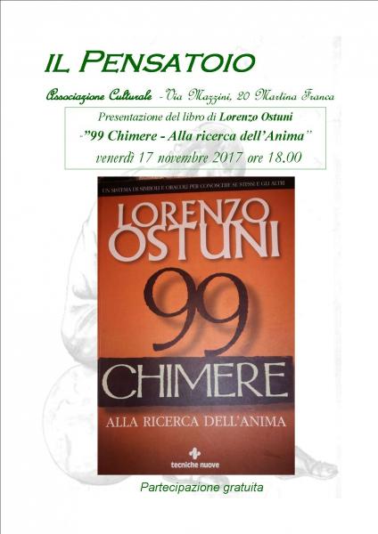 Presentazione del libro “99 Chimere - Alla ricerca dell'Anima”  di Lorenzo Ostuni