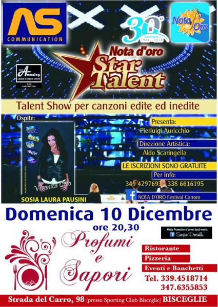 STAR Talent NOTA D'oro, a Bisceglie