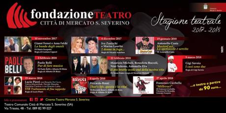La “Fondazione Teatro”, città di Mercato San Severino presenta la stagione teatrale 2017/18