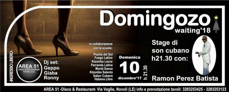 Torna "Domingozo", la domenica latina dell'Area 51. previsto anche uno stage con Ramon Perez Batista