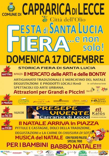 Caprarica di Lecce – Festa di Santa Lucia … Fiera e non solo!