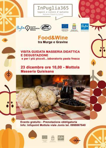 Visita guidata masseria didattica Quisisana, degustazione e laboratorio di pasta fresca