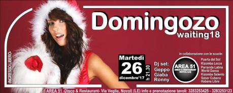 Santo Stefano latino all'Area51: special night di "Domingozo" con Geppo, Giaba e Ronny in consolle