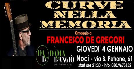 Omaggio a Francesco De Gregori con i "Curve nella Memoria"