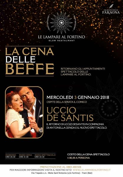 La Cena delle Beffe con i comici Uccio De Santis e Antonella Genga