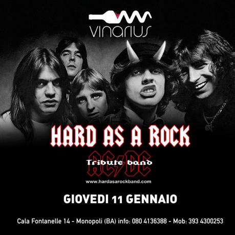 Giovedì 11 Gennaio sul palco del Vinarius gli Hard as a Rock tribute band AC/DC