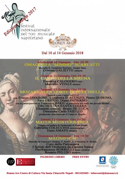 Festival internazionale del’700 Musicale Napoletano Edizione Natale 2017