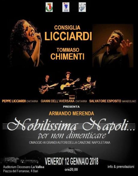 NAPOLI NOBILISSIMA: omaggio ai grandi autori della canzone napoletana con Consiglia LICCIARDI e Tommaso CHIMENTI