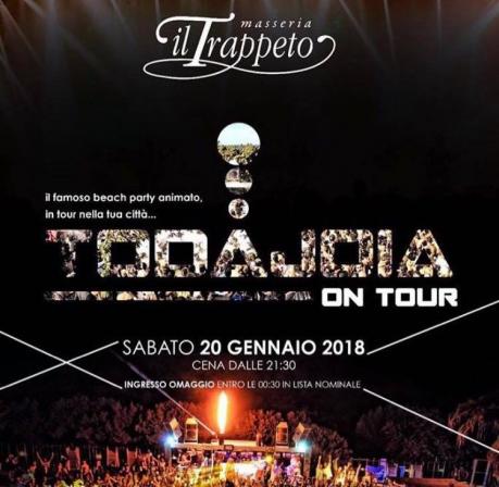 SABATO 20 Gennaio "Todajoia" on TOUR at Trappeto“