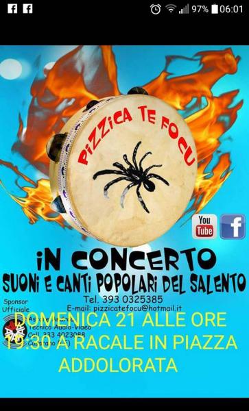 Pizzica Te Focu in concerto per la festa di Sant'Antonio Abate
