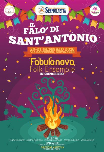 Fabulanova Folk Ensemble al Falò di Sant'Antonio di Giovinazzo