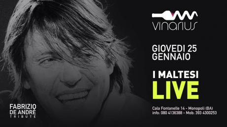 Giovedì 25 Gennaio sul palco del Vinarius i Maltesi, De Andrè tribute band
