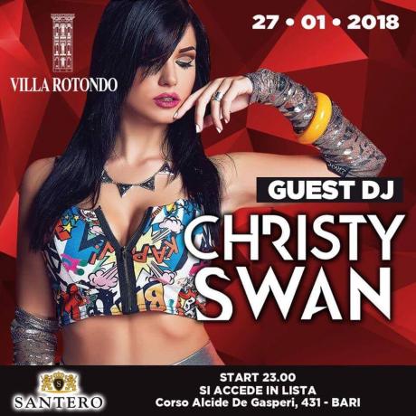 Sab 27 Gennaio - Villa Rotondo -CHRISTY SWAN DJ - Lista Bari