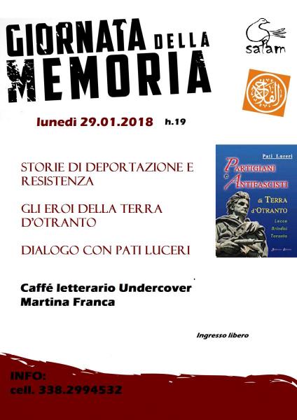 Giornata della Memoria. Gli antifascisti di Terra d'Otranto. Dialogo con Pati Luceri