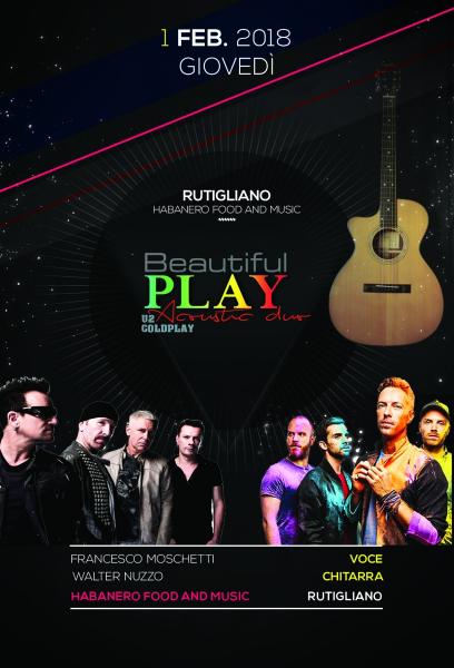 Beautiful Play U2 & Coldplay Acoustic Duo live Habanero Rutigliano