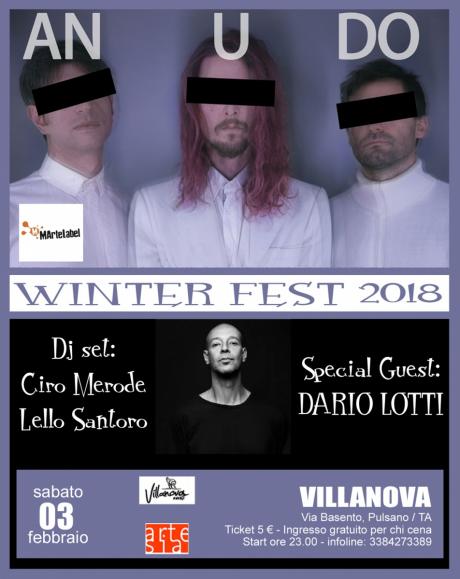 Winter Fest 2018 con Anudo in concerto + dj set / guest: Dario Lotti