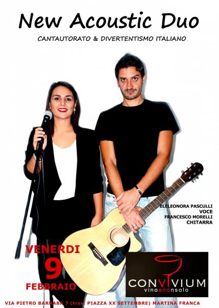 New Acoustic Duo live al Convivium WineBar