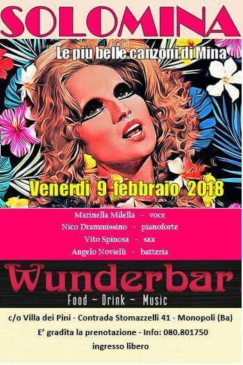 Musica live Wunderbar Cafe' Presenta Solomina