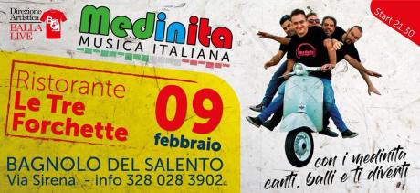 Medinita live!! Le tre forchette bagnolo del Salento!!