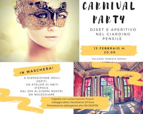 Carnival Party at Palazzo Venezia Martedì 13 Febbraio ore 20,00
