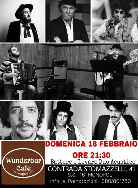Wunderbar live cafè presenta  Pierpaolo Mingolla e Mario Leggieri in Battere e Levare