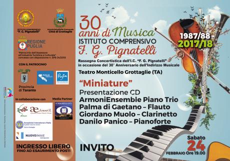 MINIATURE ArmoniEnsemble Piano Trio  - 30 Anni di Musica I.C. Pignatelli