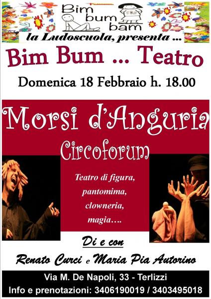 RENATO CURCI con MORSI D'ANGURIA per Bim Bum Bam Teatro